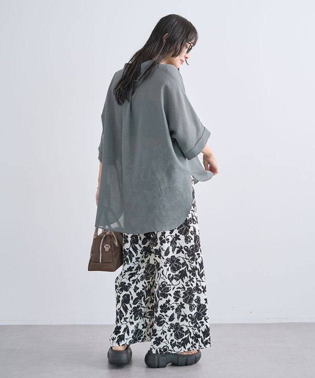 Green Parks 【WEB限定】開襟シアージャケット風シャツⅡ Gray