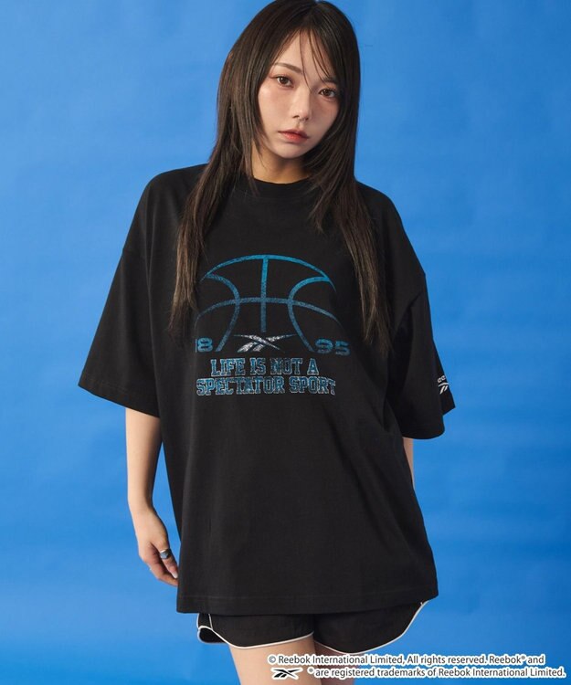 WEGO 【ユニセックス着用ITEM】別注ReebokスポーツロゴT（SS） ブラック