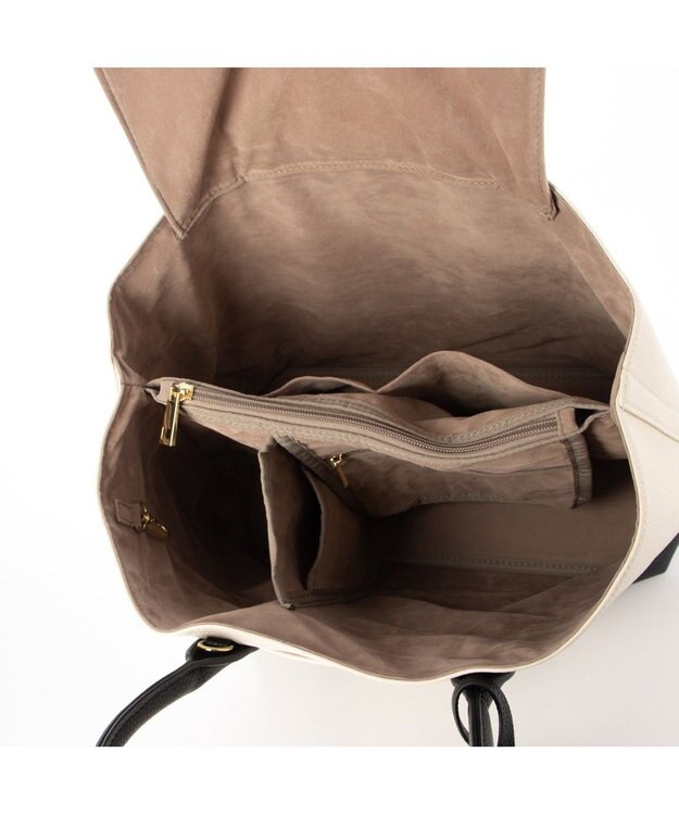 UNBILLION cachecache ショルダー付きパーテーション合成皮革トートL ブラックミックス