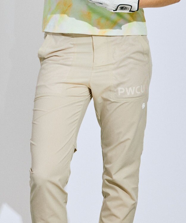 PW CIRCULUS 【WOMEN】ベンチレーション テーパードパンツ ゴルフウェア レディース ベージュ系