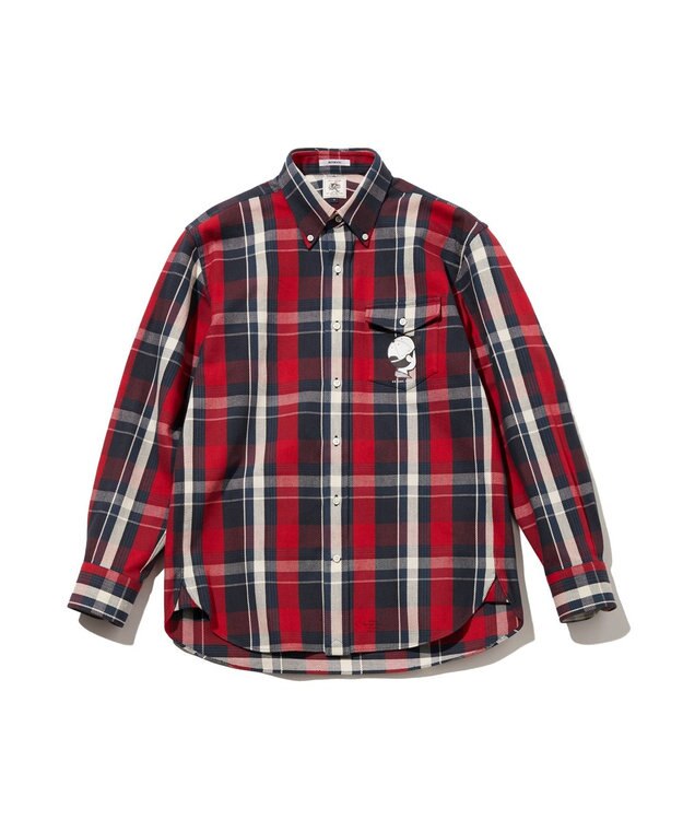 J.PRESS MEN 【AaronChang】【UNISEX】ヘビーフランネル シャツ / オーセンティックフィット ネイビー系4