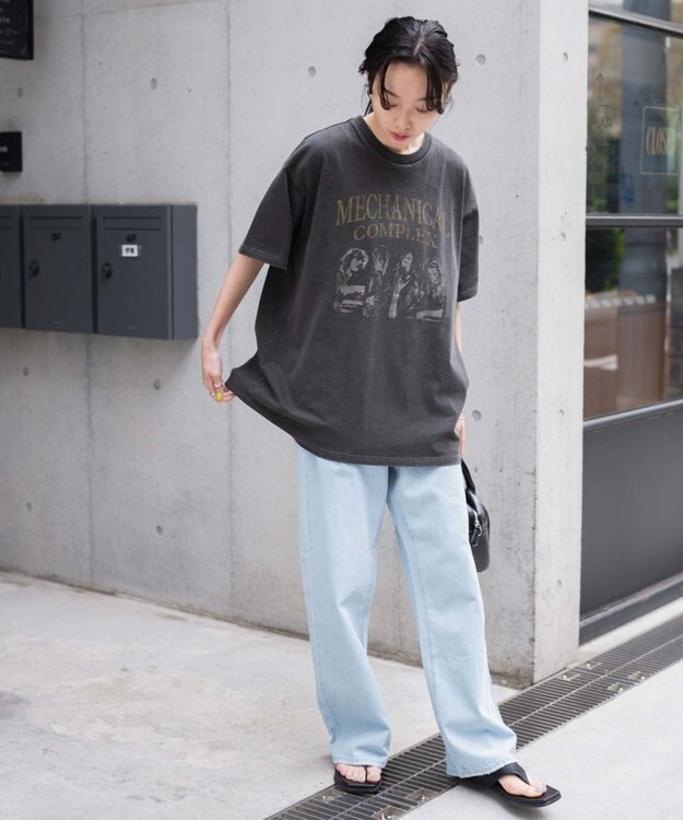 WEGO ピグメントBIGTシャツ 柄1