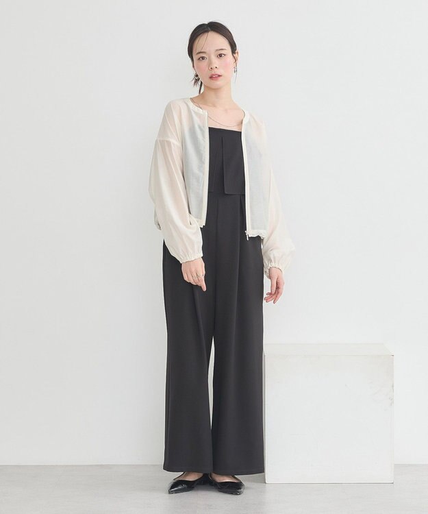 earth music&ecology シアーショートシャツブルゾン Off White