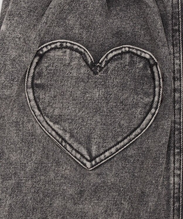 WEGO レースアップハートポケットデニムスカパン デニムブラックソノタ