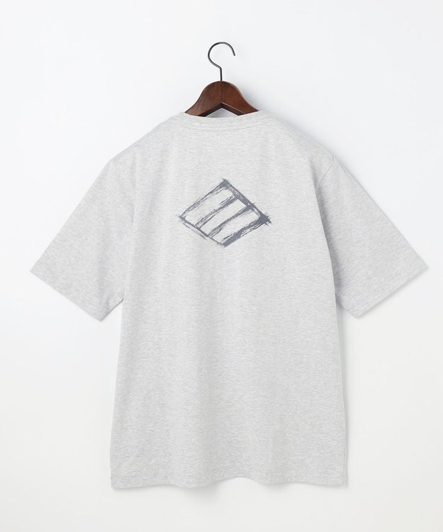 JOSEPH ABBOUD 【滑らかな肌触り】ダイヤロゴバックプリント Tシャツ ライトグレー系