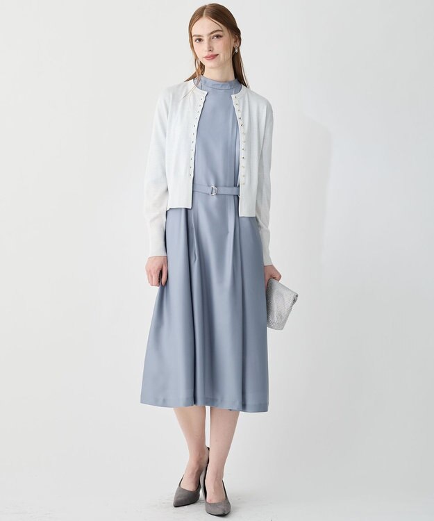 23区 L 【APPLAUDIR】コンパクト ラメカーディガン シルバー系