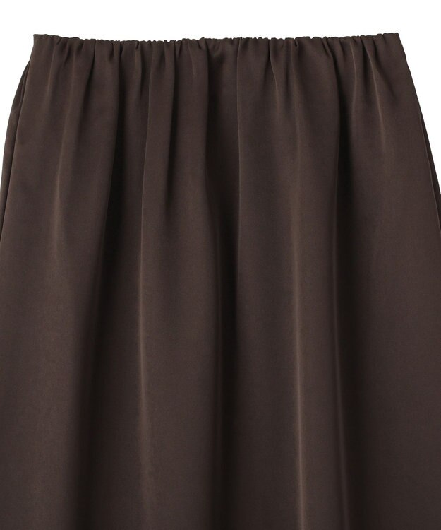 YECCA VECCA サテンフレアスカート Brown
