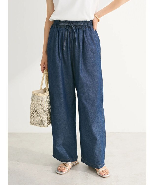 Green Parks イージーワイドパンツ Indigo