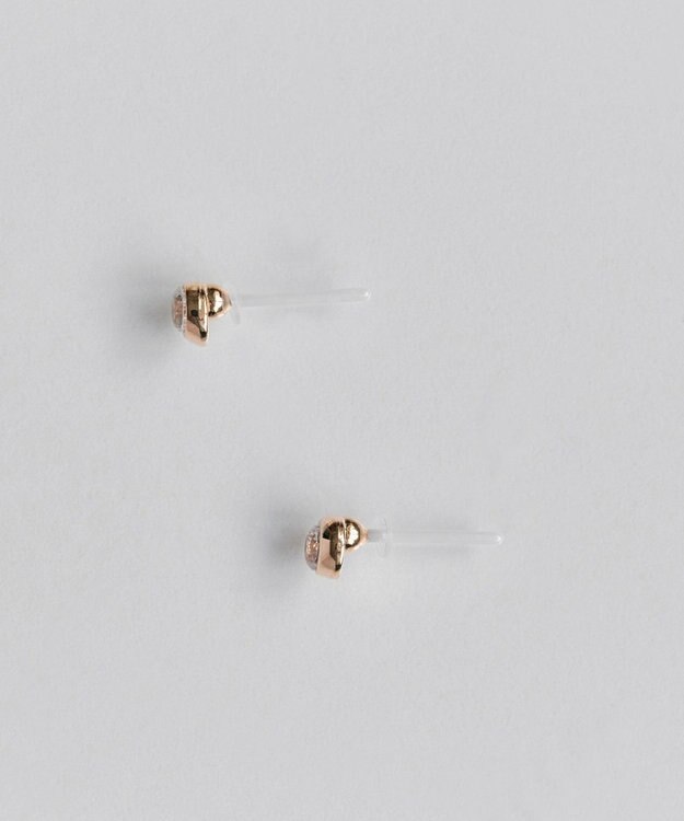 Phoebe 【金属アレルギー対応】ムーンライトビジューセラミックピアス　シャンパンゴールド シャンパンゴールド