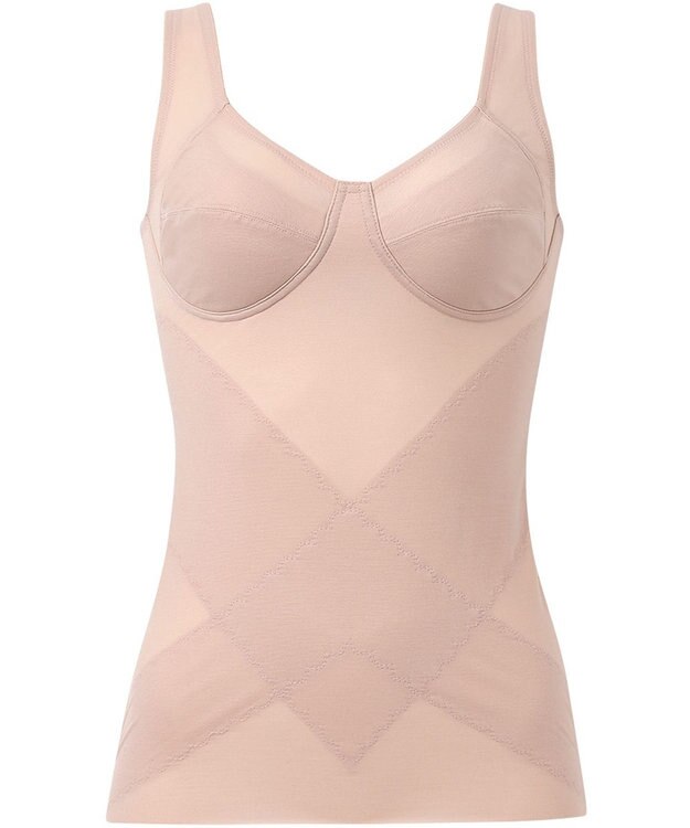 Wing ボディシェイパー 姿勢をサポート オーガニックコットン混(身生地部) ムレにくく快適 【姿勢すらりトップス】 NA1203 ウイング／ワコール ベージュ