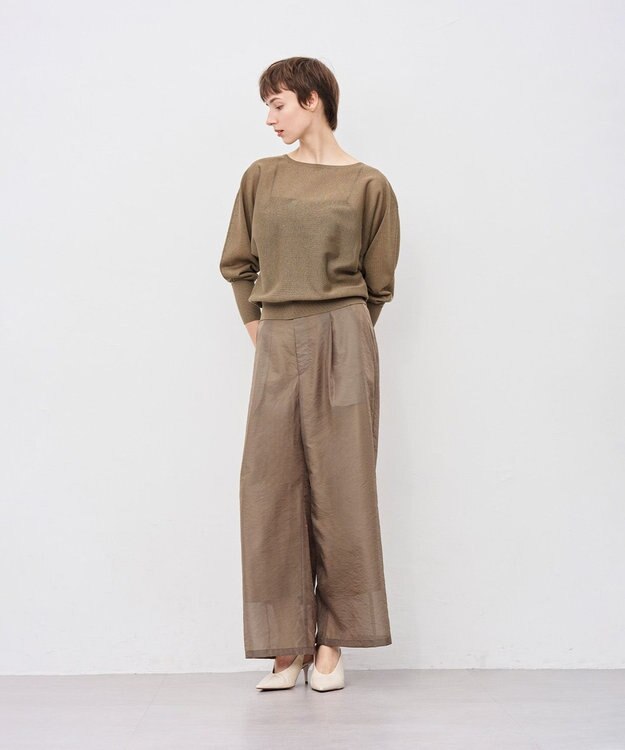 uncrave シアーニット ドルマントップス モカ