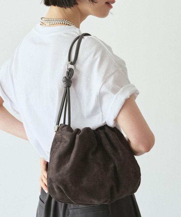 russet 【WEB限定】スエード巾着4WAYショルダーバッグ(CE-1793-WEB) Gray