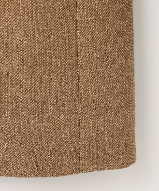 自由区 S 【SHIHOさん着用】シルクネップツイード ジャケット ダークキャメル