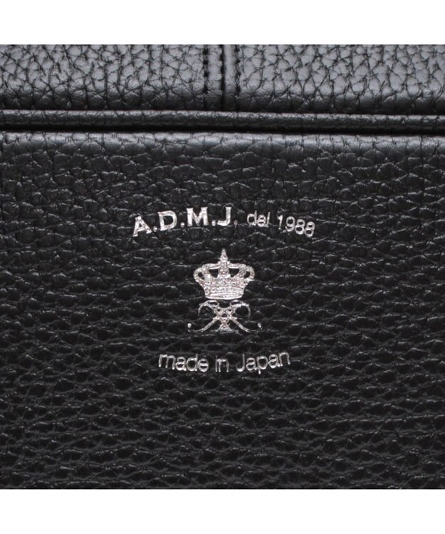 A.D.M.J. 牛革 ボストンバッグ 28cm※SILVER金具 SHIKKOKU