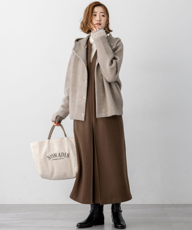 ウールミルドジャージー ボックスタック ジャンパースカート