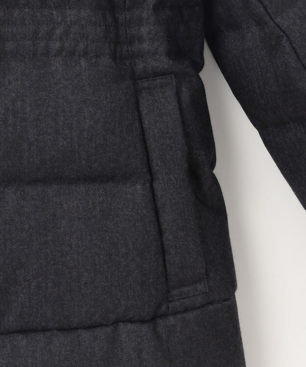 組曲 S ライトタフタショートダウンコート チャコールグレーツイード系5