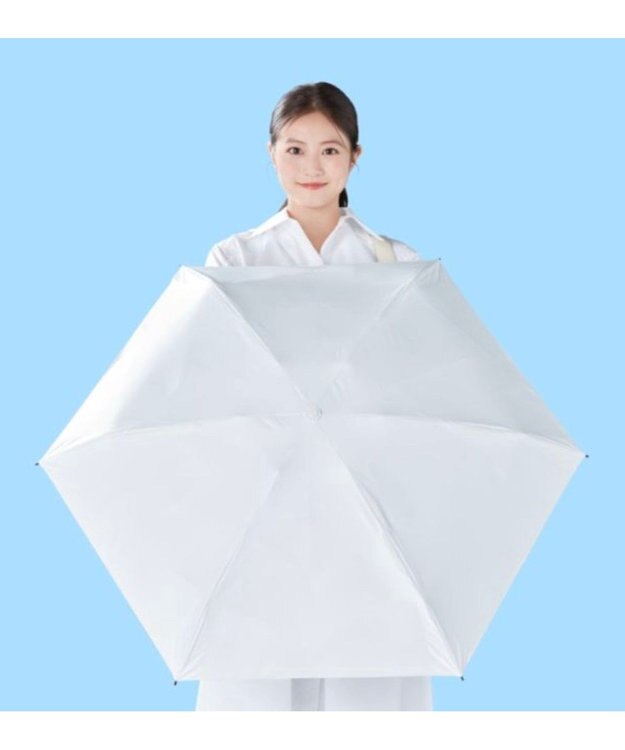 MOONBAT 【遮光100％】晴雨兼用 折りたたみ傘 コンパクト kowaza コワザ バイカラー ホワイト