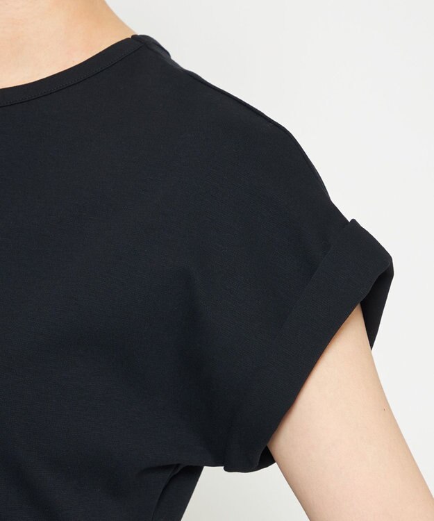 uncrave ダブルフェイスジャージー 2WAYスリットトップス ブラック