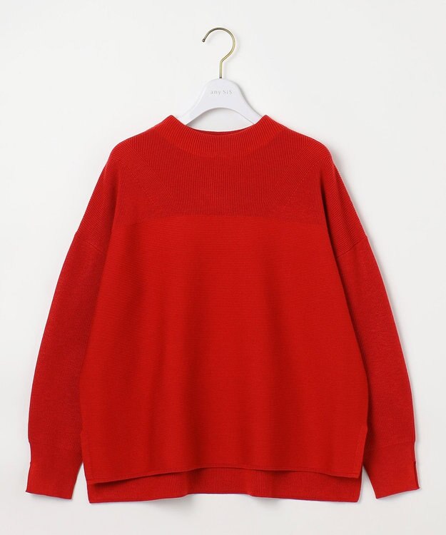 ANY SIS S 【洗える】ウキウキ ニット ポピーレッド