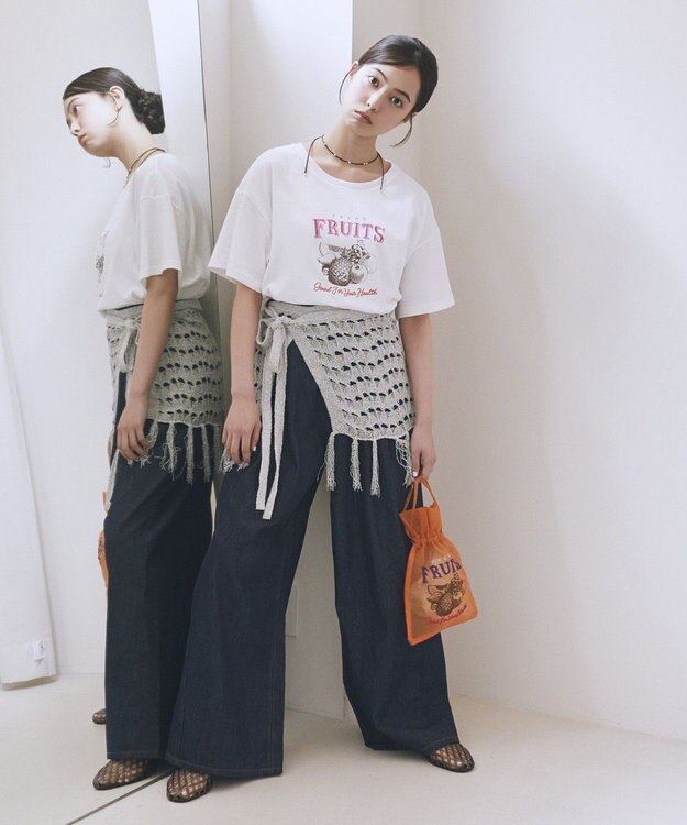 earth music&ecology 刺繍Tシャツ A