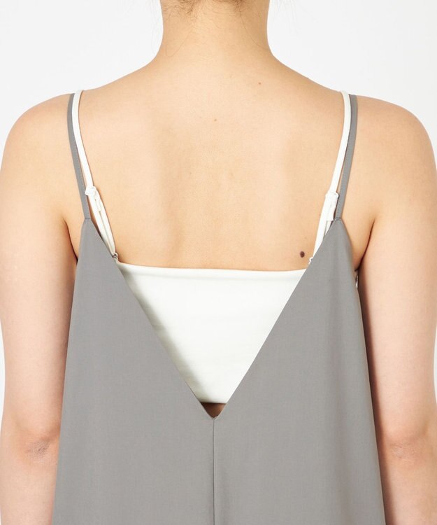 NAVE 【Nave・洗える/撥水加工/ストレッチ素材】ライトタフタ  キャミドレス サックスブルー系