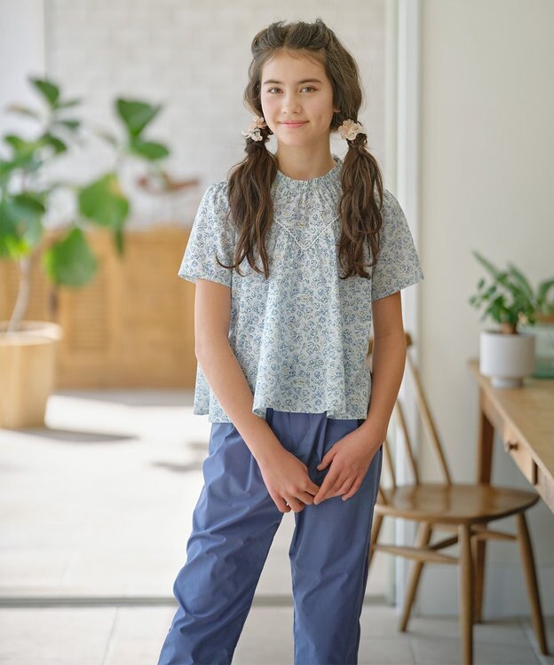 組曲 KIDS 【150-160㎝】サクラララ・ブラウス サックスブルー系5