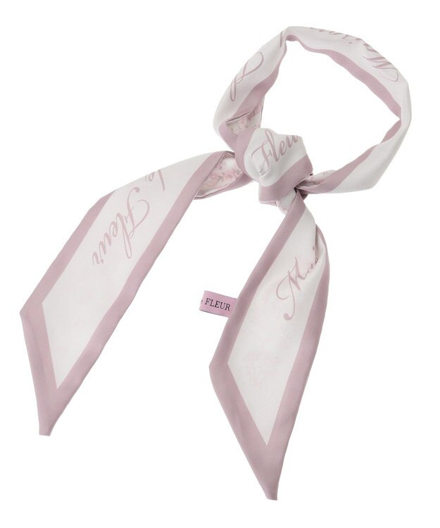 Maison de FLEUR フラワーフレーム柄スカーフ Pink