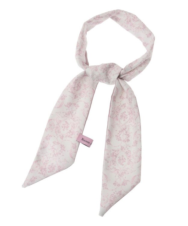 Maison de FLEUR フラワーフレーム柄スカーフ Pink