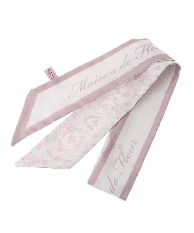 Maison de FLEUR フラワーフレーム柄スカーフ Pink