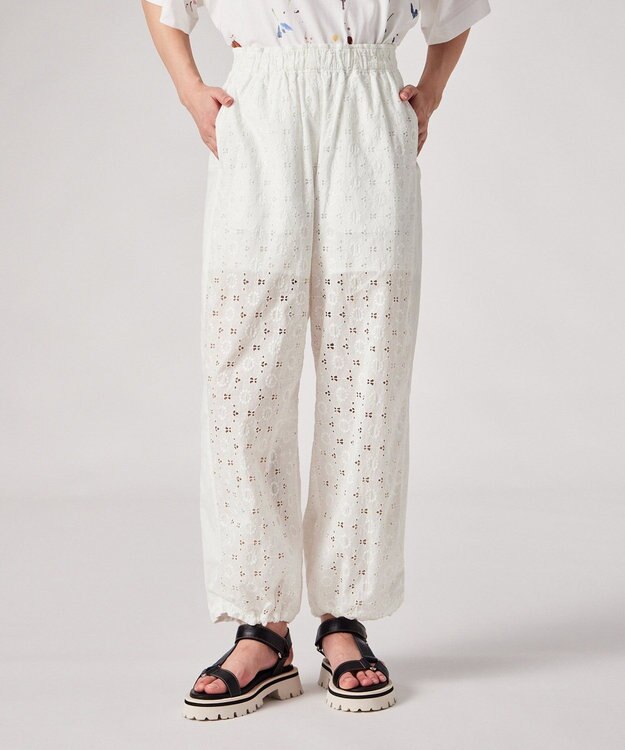 Paul Smith アイレットレース イージーパンツ ホワイト