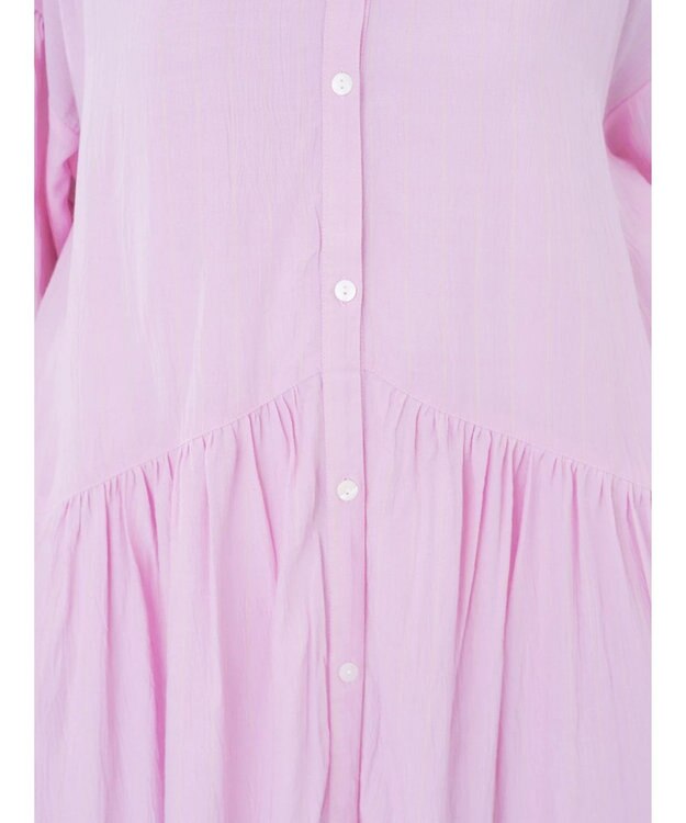 earth music&ecology レーヨンストライプワンピース Pink