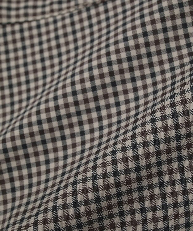 AMERICAN HOLIC クロップド丈バックタックシャツ Check Beige