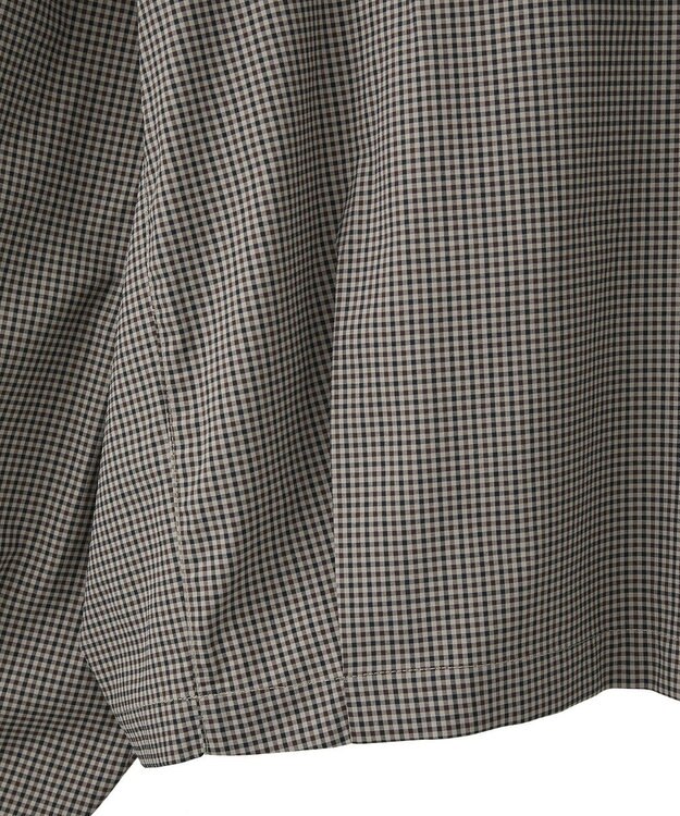 AMERICAN HOLIC クロップド丈バックタックシャツ Check Beige