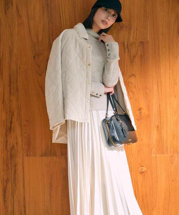 自由区 S キルト アウター ライトベージュ