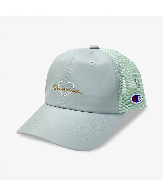 林八百吉商店 Champion　キッズ　ハートワッペンメッシュキャップ ミント