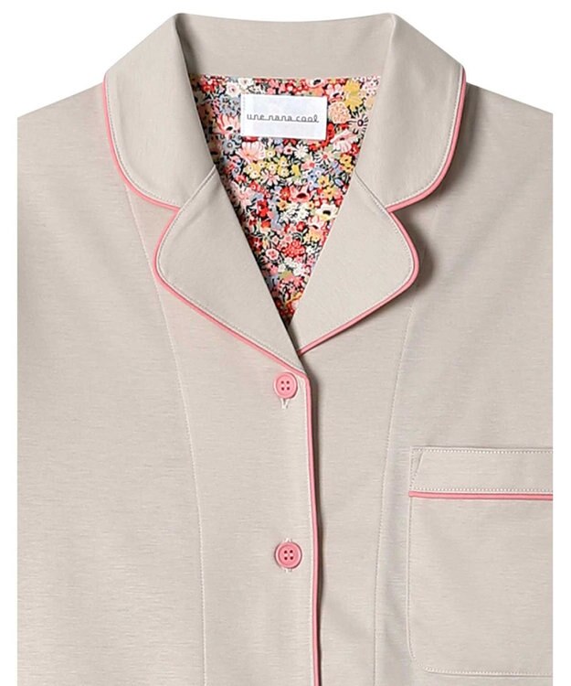 une nana cool 【綿100％】シルケットスムースパシャマ　ＭＡＤＥ　ＷＩＴＨ　ＬＩＢＥＲＴＹ　ＦＡＢＲＩＣ LG