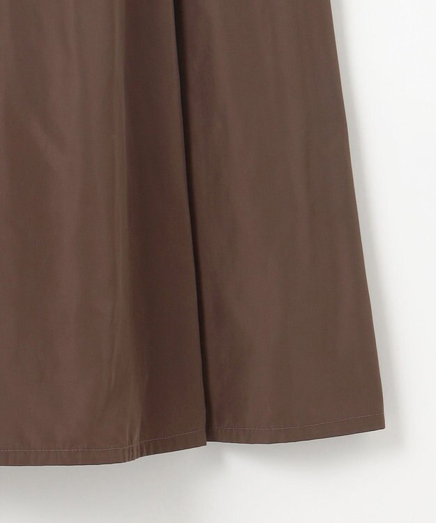 Feroux 【洗える】タフタフレア スカート ダークブラウン系