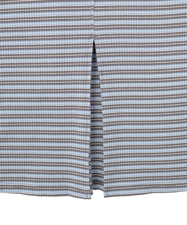 Green Parks ヘンリーネックワンピース Border Blue