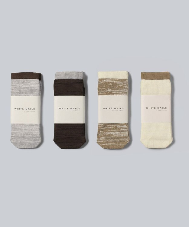 WHITE MAILS 【UNISEX】PAPER シークレット5本指ソックス オフホワイト