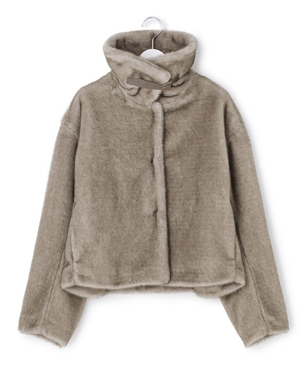 23区 L 【GOLD LABEL】ECOPEL フォギーカラー ファーブルゾン ライトグレー系