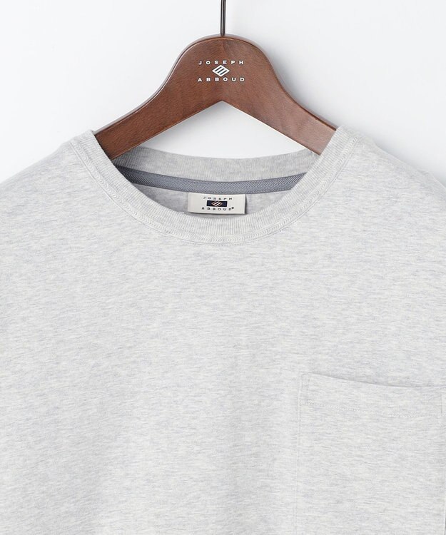 JOSEPH ABBOUD 【滑らかな肌触り】ダイヤロゴバックプリント Tシャツ ライトグレー系