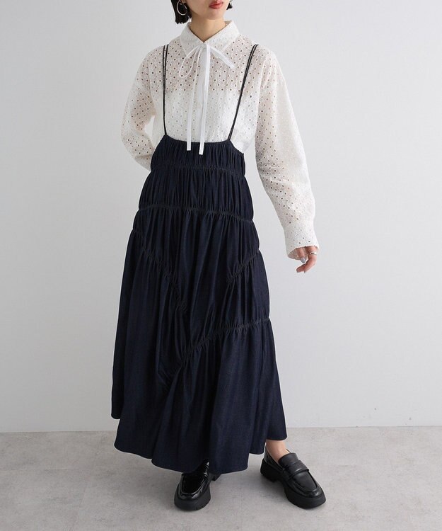 Green Parks ボウタイシャツ Off White