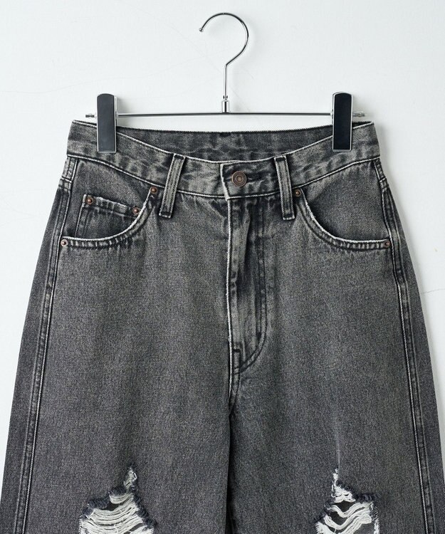 WEGO ヴィンテージウォッシュダメージデニムパンツ ブラックその他