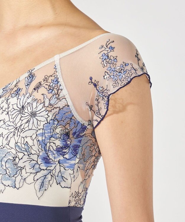 Chacott フレンチスリーブレオタード ブルー