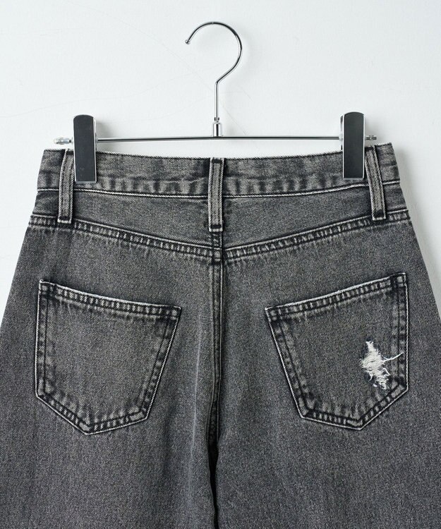 WEGO ヴィンテージウォッシュダメージデニムパンツ ブラックその他