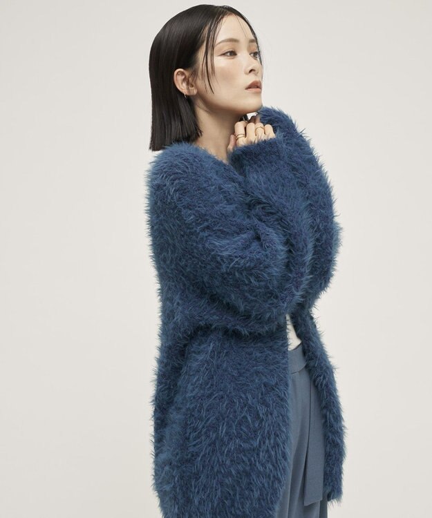 尾崎紗代子×YECCA VECCA】ブークレフェザーニットカーディガン / YECCA