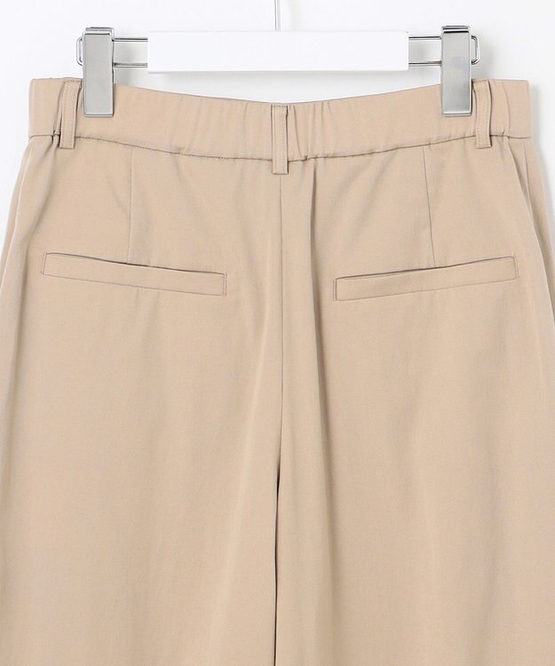 自由区 L 【セットアップ対応・洗える】ドレープツイルワイド パンツ ベージュ