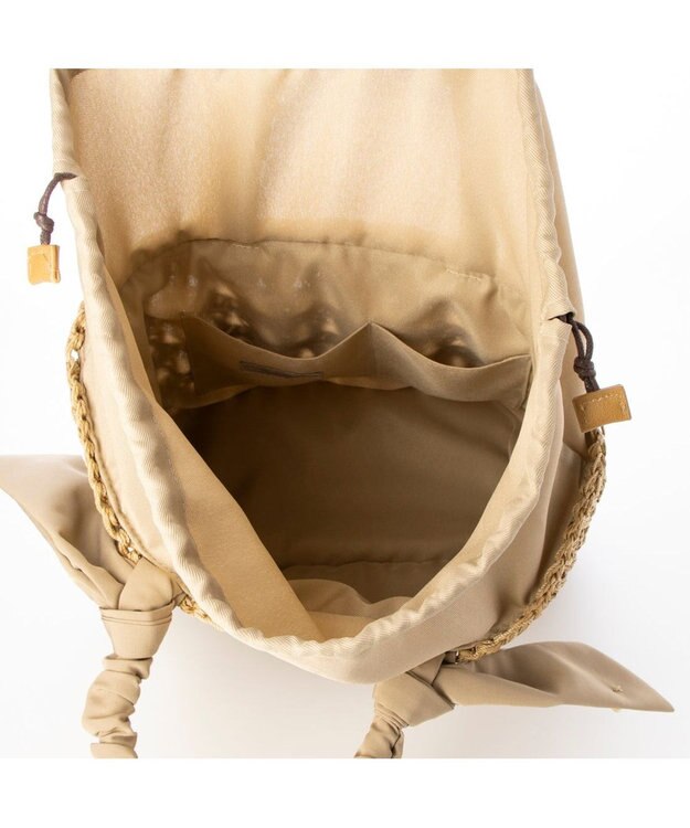 UNBILLION カシュカシュ cachecache / 下がりリボン柄編みトートバッグ オーク