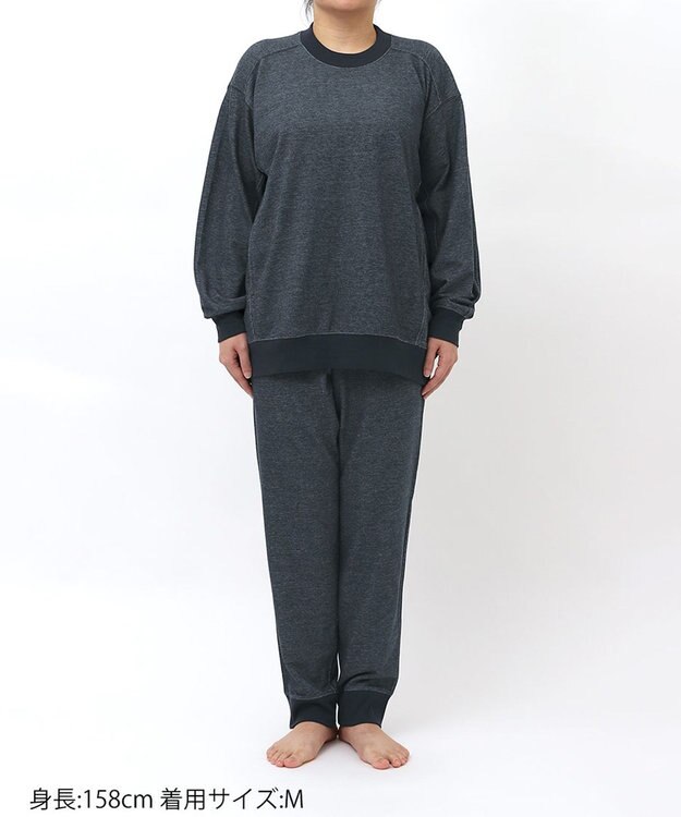 ワコール／睡眠科学 パジャマ 長袖 長ズボン 綿混(本体) ここちよく眠れる 寝返りしやすい レディース YDX598 睡眠科学／ワコール コン