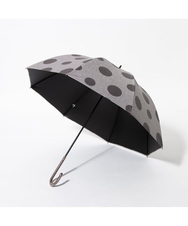 UNBILLION cache nez / デニム＆ドットバルーンショートパラソル ブラウン